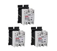 Lot de 3 relais SSR-40 DA 40 A DC 3-32 V vers AC 24-380 V SSR SSR + dissipateur thermique