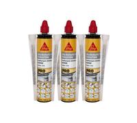Lot de 3 résines de scellement chimique rapide SIKA Anchorfix-1 Evolution - Gris - 300ml