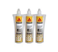 Lot de 3 résines de scellement chimique SIKA Sika AnchorFix 2 Plus - Gris - 300 ml