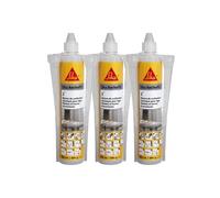 Lot de 3 résines de scellement chimique SIKA Sika AnchorFix 2 Plus - Gris - 300 ml