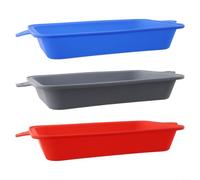 Lot de 3 revêtements en silicone compatibles avec Weber Smokefire - Anti-fuite pour poêles de collecte de graisse réutilisables - Multicolore