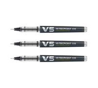 Lot de 3 Rollers Rechargeable V5 encre liquide Noir Begreen Pointe Fine - PILOT