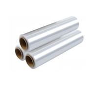 Lot de 3 rouleaux de film étirable - Recharge de film étirable transparent pour le stockage des aliments de cuisine - 30 cm x 30 m