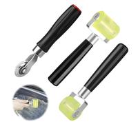 Lot de 3 rouleaux de pression en caoutchouc - 3 mm/30 mm/50 mm - Professionnels - Sans trace - Pour papier peint, rouleau de pression à la main - Pour rebords et rubans adhésifs