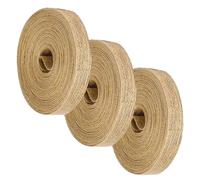 Lot de 3 rouleaux de ruban de jute vintage de 10 m de long - Ruban cadeau en toile de jute naturelle - Ruban cadeau de mariage - Artisanat - Décoration de bouquet de fleurs