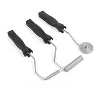 Lot de 3 rouleaux en fibre de verre, outils rouleaux en fibre de verre rouleau debulleur resine outil de palettes à bulles en fibre de verre