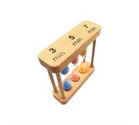Lot de 3 sabliers en bois - 1+3+5 ou 3+5+7 minutes pour la cuisine, la salle de t la gestion du temps - Décoration de bureau rétro sans piles (C 3+5+7)