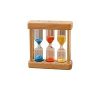 Lot de 3 sabliers en bois - 1+3+5 ou 3+5+7 minutes pour la cuisine, la salle de t la gestion du temps - Décoration de bureau rétro sans piles (A 1+3+5)