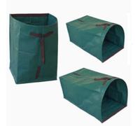 Lot de 3 sacs à coupe verte 200 l - En polypropylène robuste - Autoportants | Matériau PP indéchirable, ouverture en forme de pelle, pliable pour économiser de l'espace, pour couper les feuilles et
