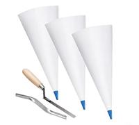 Lot de 3 sacs à joints avec outils : sacs de joints en polyéthylène, petite pelle et niveleur pour joints de carrelage, réparation de maçonnerie sur sol intérieur et extérieur, kit de finition