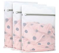 Lot de 3 sacs à linge en maille diamant durable pour linge délicat 30,5 x 40,6 cm (3 moyens)