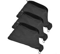 Lot de 3 sacs à poussière pour scie à onglets 255 avec fermeture éclair - Couvercle de capture efficace de la sciure de scie pour machine de découpe - Hotte de rechange pour ponceuse à bande - Noir