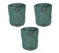 Lot de 3 sacs de jardin réutilisables en polypropylène de grande capacité pour ramasser les feuilles, les coupes, les débris et autres déchets de jardin, stocker des jouets en peluche, du linge (272 L