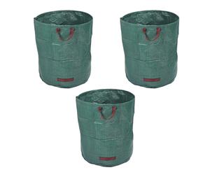 Lot de 3 sacs de jardin réutilisables en polypropylène de grande capacité pour ramasser les feuilles, les coupes, les débris et autres déchets de jardin, stocker des jouets en peluche, du linge (240 L