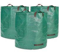 Lot de 3 sacs de ramassage d'herbe de 272 L - robustes et pliables - pour les feuilles et les déchets verts