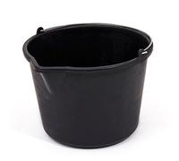Lot de 3 seaux ? bec en plastique noir recipients de melanger 16 L