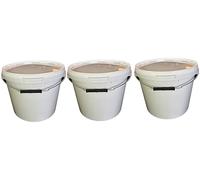 Lot de 3 seaux de 17 litres avec couvercle blanc, seaux à lait/stockage empilables, seaux à miel, seaux en plastique avec agrément alimentaire, récipients de qualité alimentaire, seaux vides pour