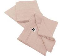 Lot de 3 Serviettes 40x40cm Gaze de Coton Guimauve - OUREA - ALTOBUY Rose