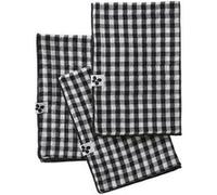 Lot de 3 Serviettes 40x40cm Gaze de Coton Vichy Coloris Truffe - JOEL -