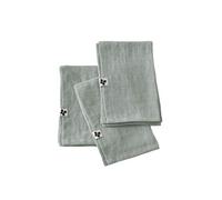 Lot de 3 Serviettes 40x40cm Lin Lavé Coloris Eucalyptus - MARGAUX -