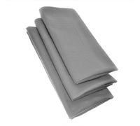 Lot de 3 serviettes 45 x 45 cm, 100 % coton, gris