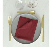 Lot De 3 Serviettes 45x45 Cm Luxury Rouge, Par Soleil D'ocre