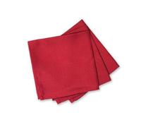 Soleil d'ocre, Alix Lot de 3 Serviettes de table, Polyester, Rouge, 40x40 cm