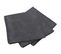 Lot de 3 serviettes de table 45x45 cm HÉLIOS Anthracite 100% coton + enduction acrylique