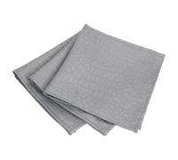 Lot de 3 serviettes de table 45x45 cm Jacquard 100% polyester LOUNGE perle