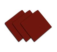 Lot de 3 serviettes de table en coton 45x45 cm PANAMA rouge, par Soleil d'Ocre