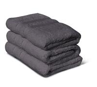 Lot de 3 serviettes - LOVELY HOME - 3 Serviettes 50 x 100 cm - Gris anthracite