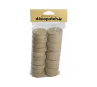 Lot de 3 Set de 10 petites boîtes rondes, en papier mâché