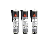 Lot de 3 Sikaflex 554 Caravan Blanc 300 ml adhésif STP Industrie