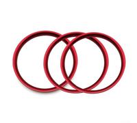 Lot de 3 sorties d'aération en alliage d'aluminium pour garniture d'anneau, compatibles avec Mazda MX5, Mazda 2, CX-3, décoration intérieure élégante, rouge