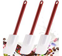 Lot de 3 spatules en caoutchouc de silicone pour cuisine - Résistantes à la chaleur (24 cm) - Spatules en silicone - Spatules à gâteaux - Spatules de cuisine antiadhésives