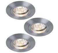 Lot de 3 spots encastrables IP44 lampe aluminium 8cm rond Paulmann 925.23