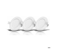 Lot de 3 spots encastrables spéciaux salle de bain IP44, Protégés contre les projections d'eau, Ultra plat, Ø115mm, Modules LED 6W