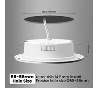 Lot de 3 spots LED encastrables 12V pour cuisine, salle de bain, caravane et camping-car - Lumière dimmable