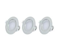 Lot de 3 Spots LEDs Integre IP20 5W Couleur Alu Ajustable A 25° Angle 120° dimension D'encastrement 70mm 4000K