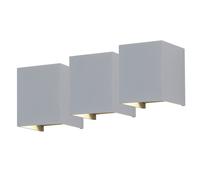 Lot de 3 spots muraux LED lampes effet façade lumières aile orientables