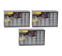 Lot de 3 STANLEY - Organiseur 30 Casiers Sur 5 Étages - 1-93-980 - Ossature Polypropylène Haute densité Tiroirs Souples Antichocs