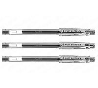 Lot de 3 stylos Pilot G-Tec-C4 gel noir pointe ultra fine 0,4 mm