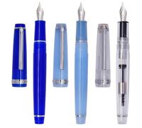 Lot de 3 stylos plumes Jinhao 82 transparents, convertisseur d'encre