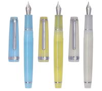 Lot de 3 stylos plumes Jinhao 82 transparents, convertisseur d'encre