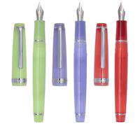 Lot de 3 stylos plumes Jinhao 82 transparents, convertisseur d'encre