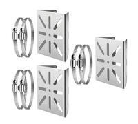 Lot de 3 Supports de caméra CCTV en Acier Inoxydable, Bride de Montage sur mât Compact, 6 Bandes Acier incluses, Dimensions 4,3 x 4,1 x 1,6 in / 10,8 x 10,5 x 4 cm, Support de caméra Universel