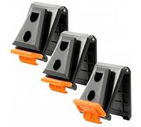 Lot de 3 Supports de Fixation pour Ceinture Porte-Outils - Connecteurs Robustes en ABS pour Sacoches de Travail - Compatible avec Système ClipTech - Accessoire pour Électricien et Charpentier