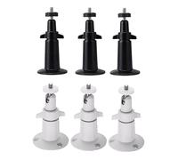 Lot de 3 supports muraux de sécurité noirs pour caméra Arlo, réglables pour une utilisation intérieure ou extérieure.