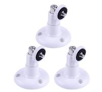 Lot de 3 supports muraux réglables et pivotants à 360° pour caméra de sécurité Arlo pour Wyze Ring intérieur/extérieur - Installation sans perçage - Plastique ABS blanc - 9,5 x 6,8 cm