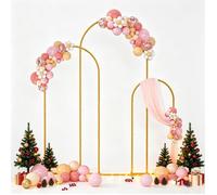 Lot de 3 supports pour arche de mariage - Cadre de ballon carré en métal - Pour fête prénatale, fête d'anniversaire, décoration